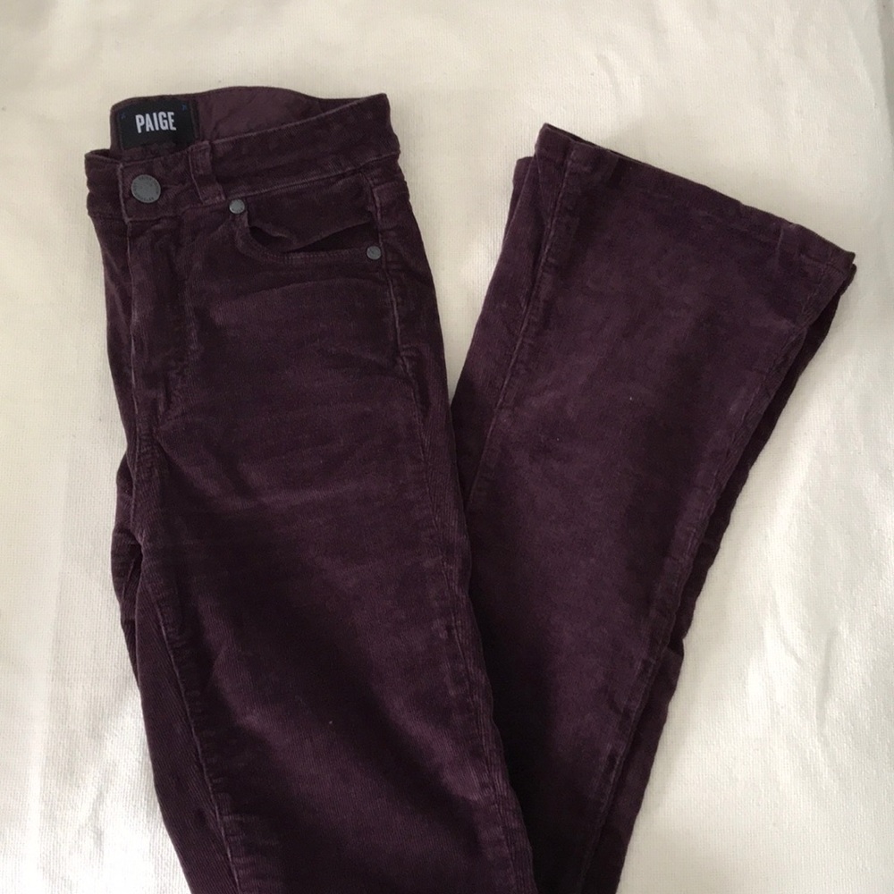 Paige Maroon Corduroy Jeans